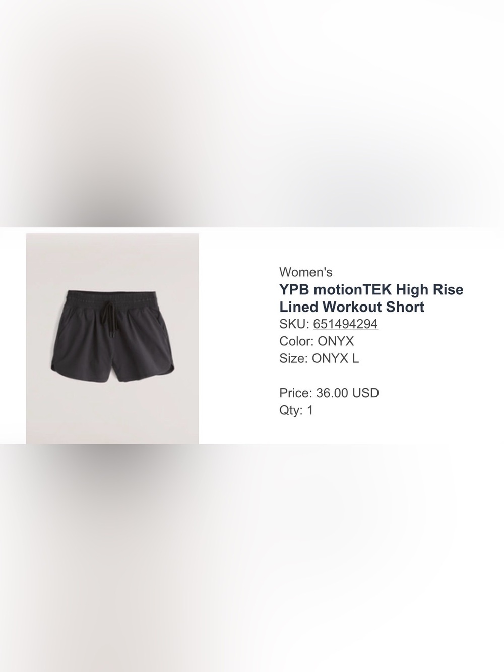 YPB motionTEK High Rise Lined Workout Short